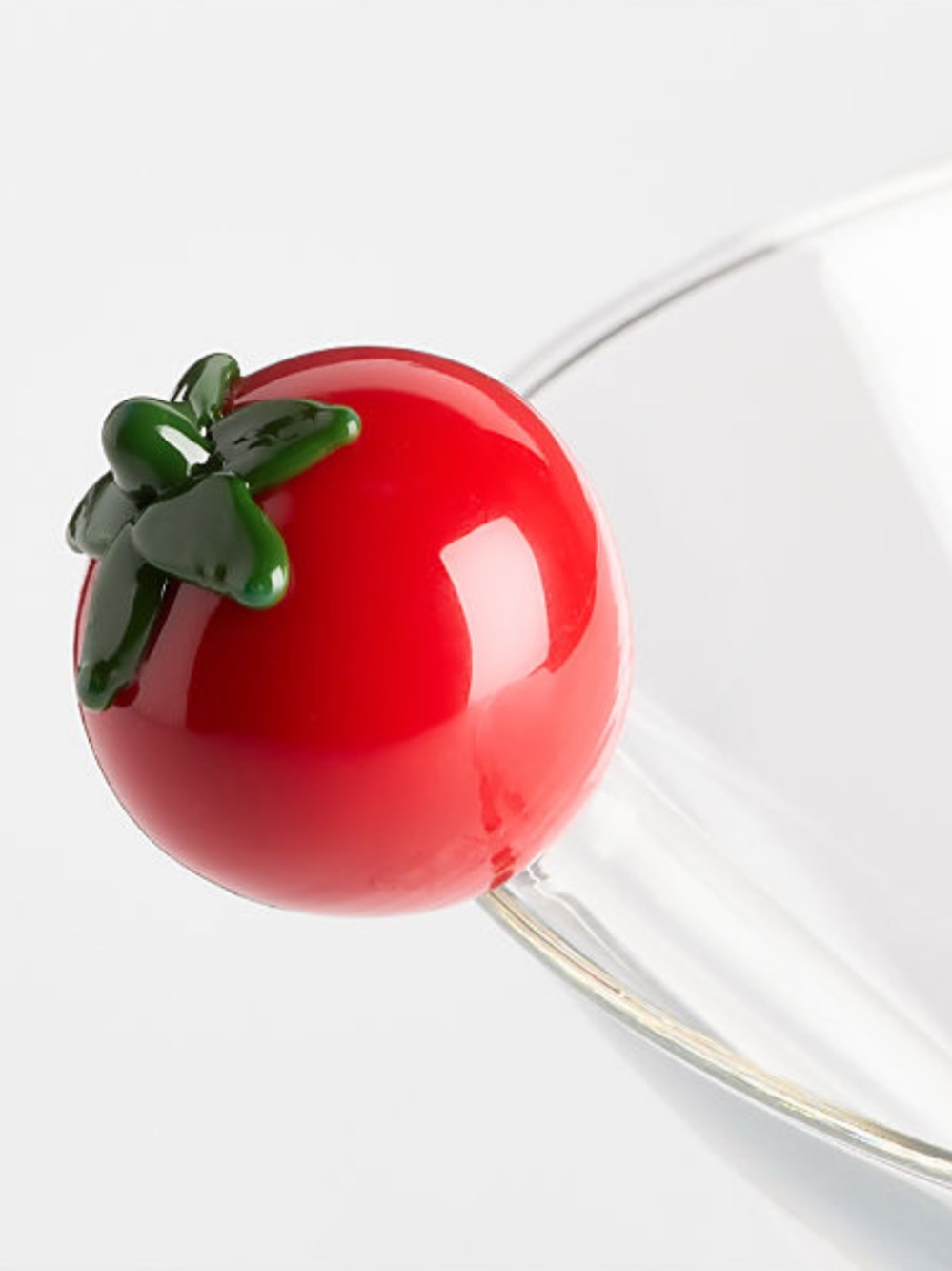 New! 🍅 Crate&Barrel Hand-Blown Glass Cocktail Picks/Stirrers-Set of 6 - Picture 3 of 5